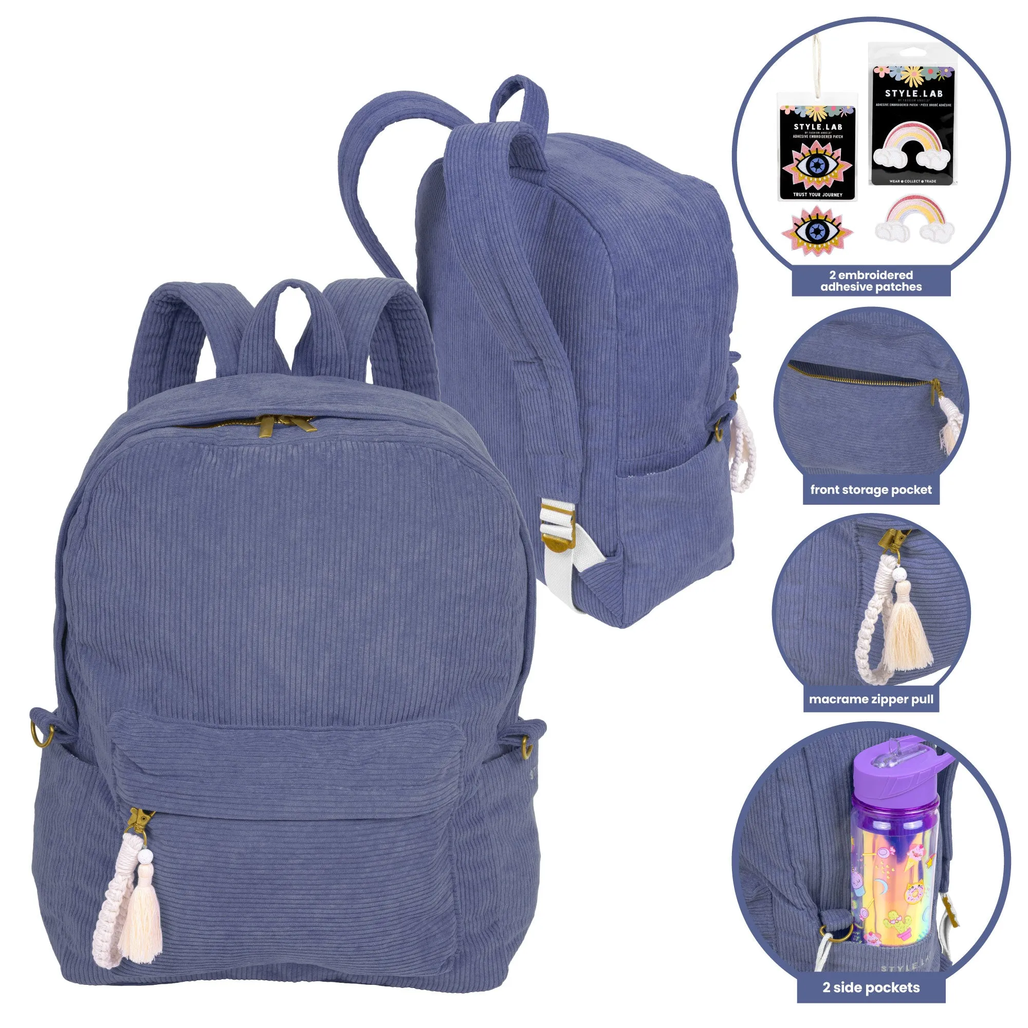 Billie Corduroy Backpack Slate