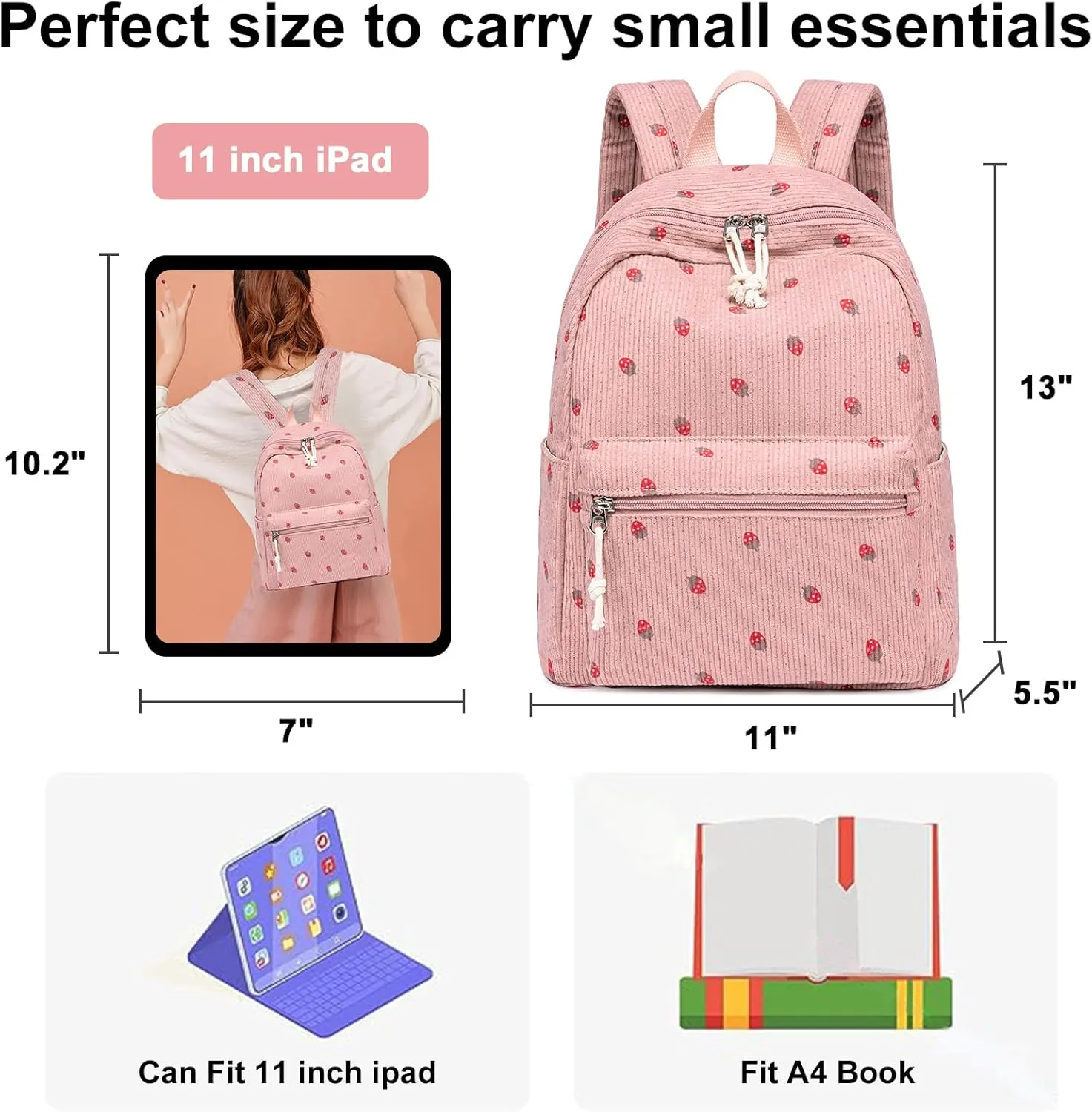 Bluboon Girls Mini Backpack Womens Small Backpack Purse Teens Cute Casual School Bookbag
