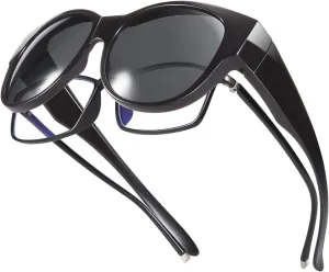 Br’Guras Oversized Polarized Fit over Sunglasses Over Glasses for Men and Women