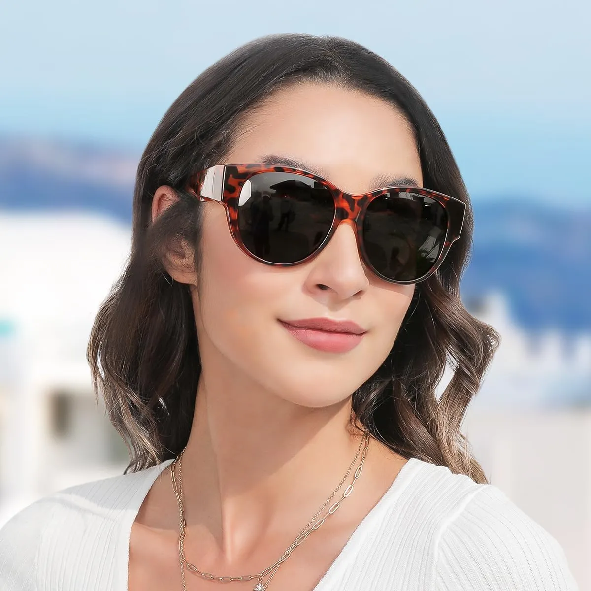 Br’Guras Oversized Polarized Fit over Sunglasses Over Glasses for Men and Women