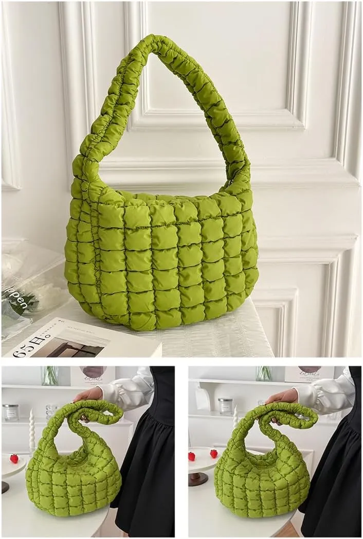 Bubble Quilted Hobo Women Handbag Cloud Tote Shoulder Bag Casual Crossbody Bag Gift for Women