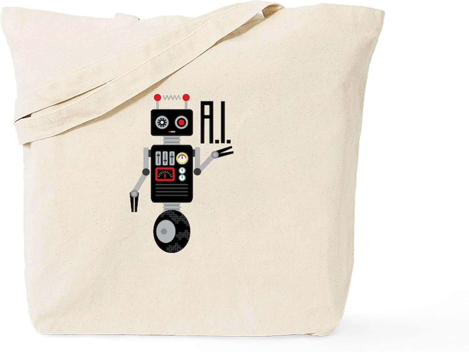 CafePress Artificial Intelligence Tote Bag Reusable Natural Beige Canvas Shopping Bag