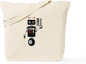 CafePress Artificial Intelligence Tote Bag Reusable Natural Beige Canvas Shopping Bag