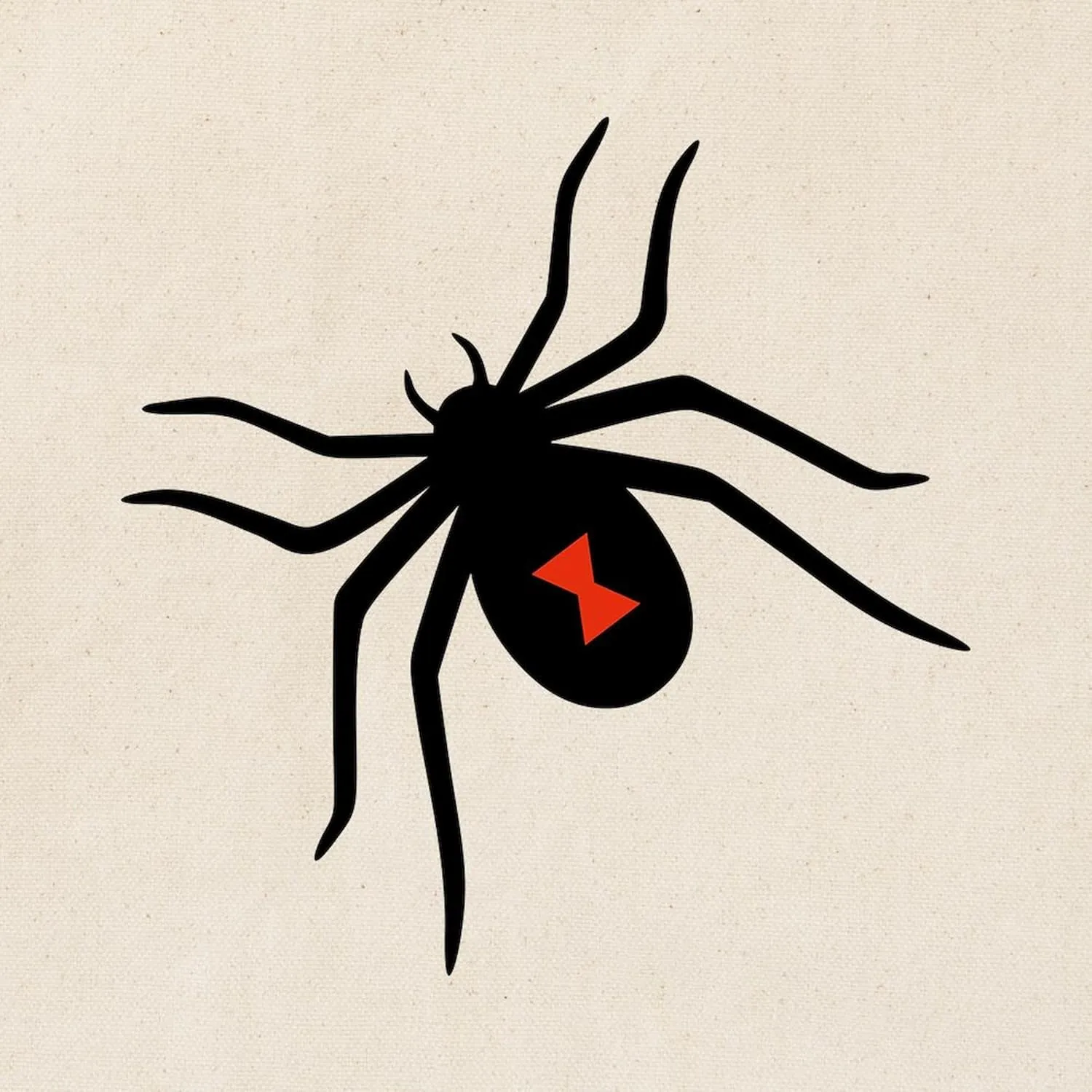 CafePress Black Widow Spider Tote Bag Reusable Natural Beige Canvas Shopping Bag