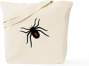 CafePress Black Widow Spider Tote Bag Reusable Natural Beige Canvas Shopping Bag