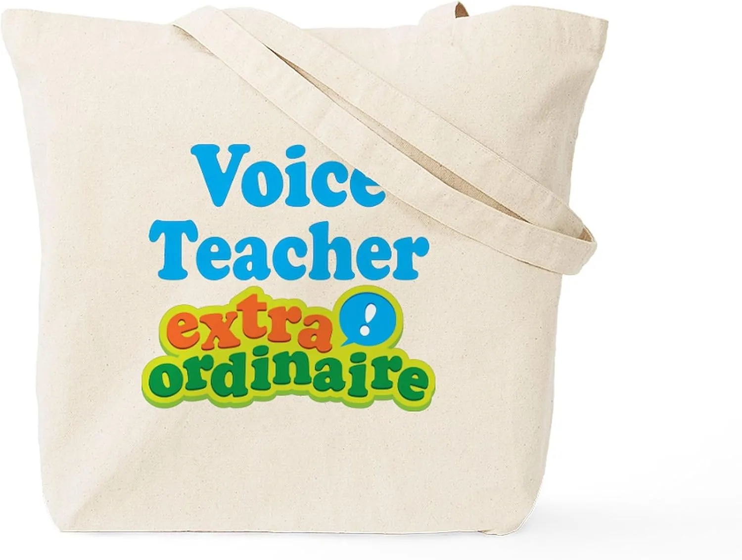 CafePress Voice Teacher Extraordinaire Tote Bag Reusable Natural Beige Canvas Shopping Bag