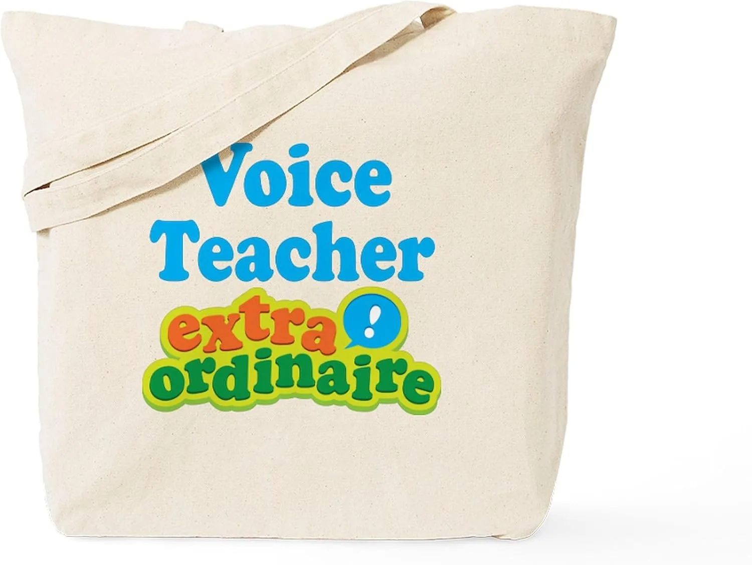 CafePress Voice Teacher Extraordinaire Tote Bag Reusable Natural Beige Canvas Shopping Bag