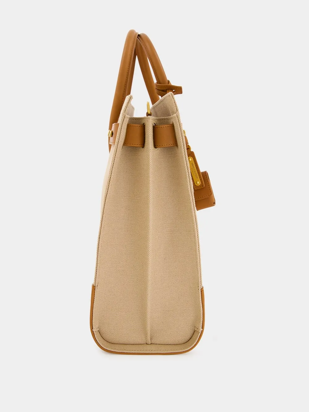 Canvas and Leather Sac de Jour Bag
