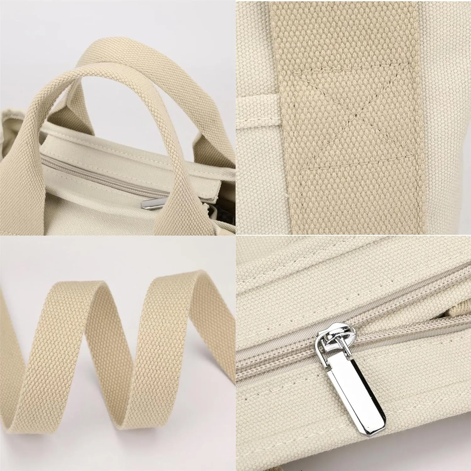 Canvas Bag for Women Crossbody Shoulder Purse Everything Tote Hobo Bag with Zipper and Compartments 2024 Small