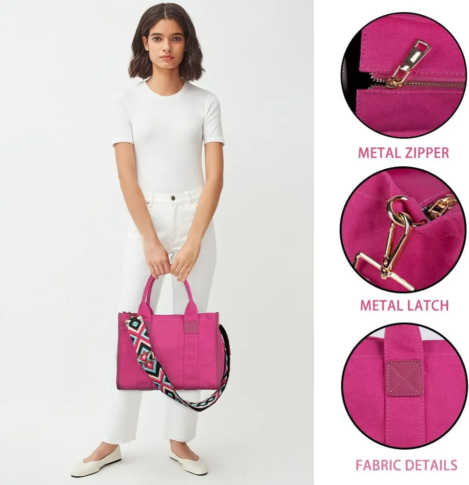 Canvas Tote Bag for Women Top Handle Handbag Crossbody Tote Bag for Women