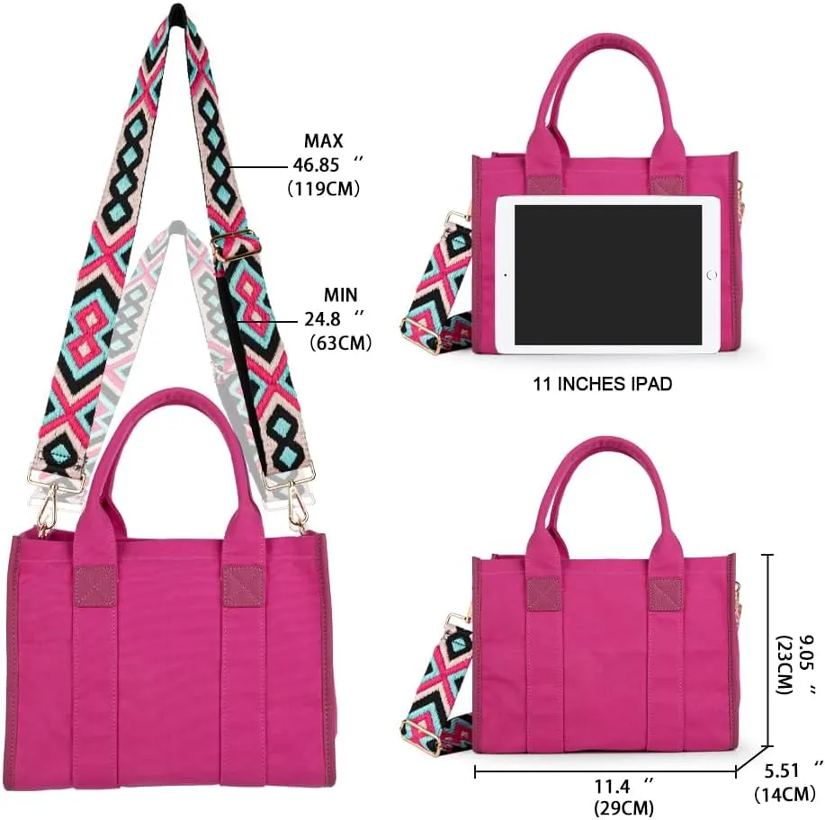 Canvas Tote Bag for Women Top Handle Handbag Crossbody Tote Bag for Women