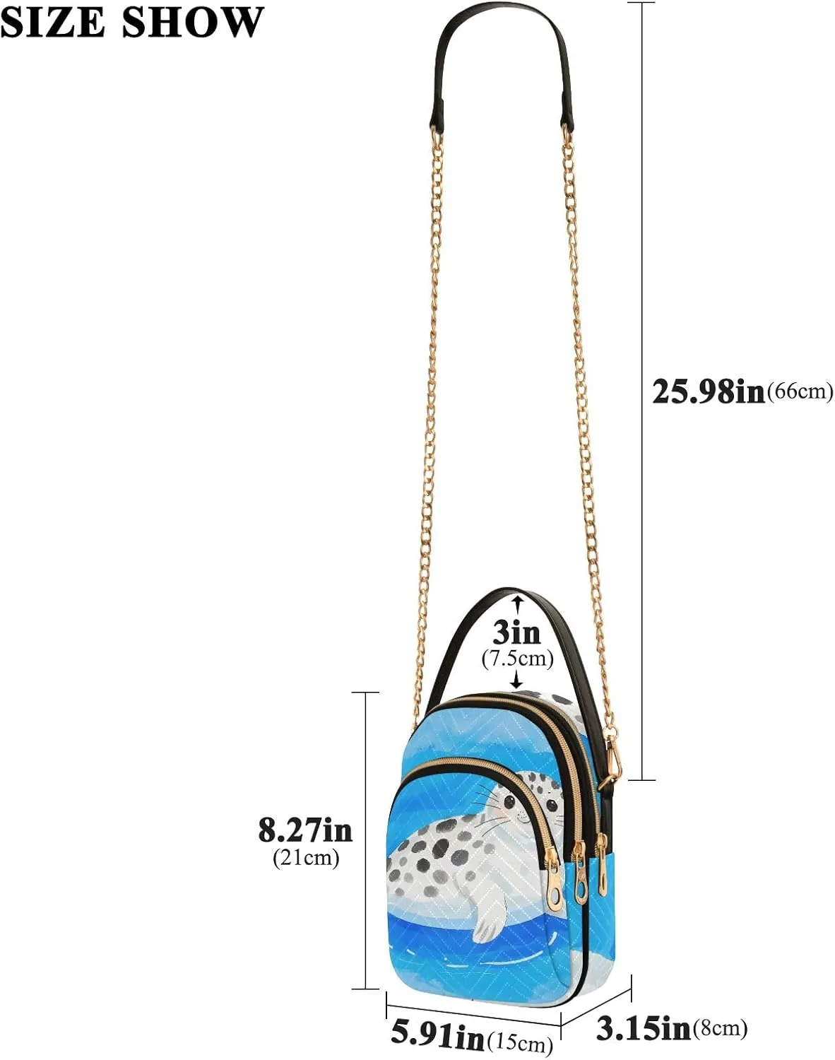Cartoon Small Handbag Crossbody Bag for Women Quilted Bags Shoulder Purse Phone Wallet Chain Bag