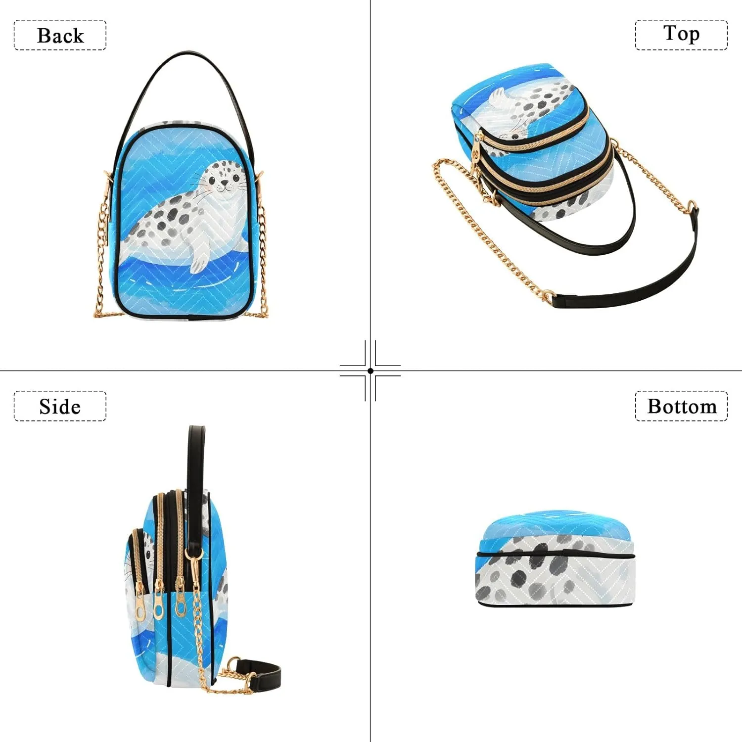Cartoon Small Handbag Crossbody Bag for Women Quilted Bags Shoulder Purse Phone Wallet Chain Bag
