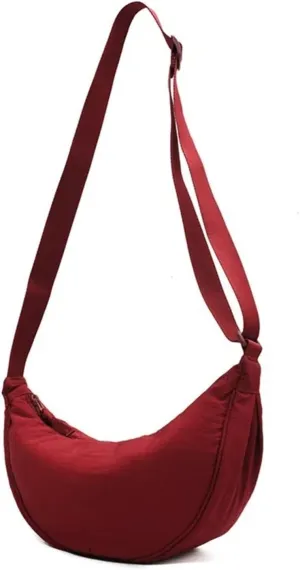 Casual Nylon Hobos Crossbody Bag for Women Shoulder Bag Woman Half Moon Chest Bags Tote Lady Travel Shopper