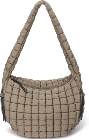 CATMICOO Puffer Tote Bag for Women: Carryall Puff Shoulder Bag for Travel - Lightweight Quilted Bag for Gym