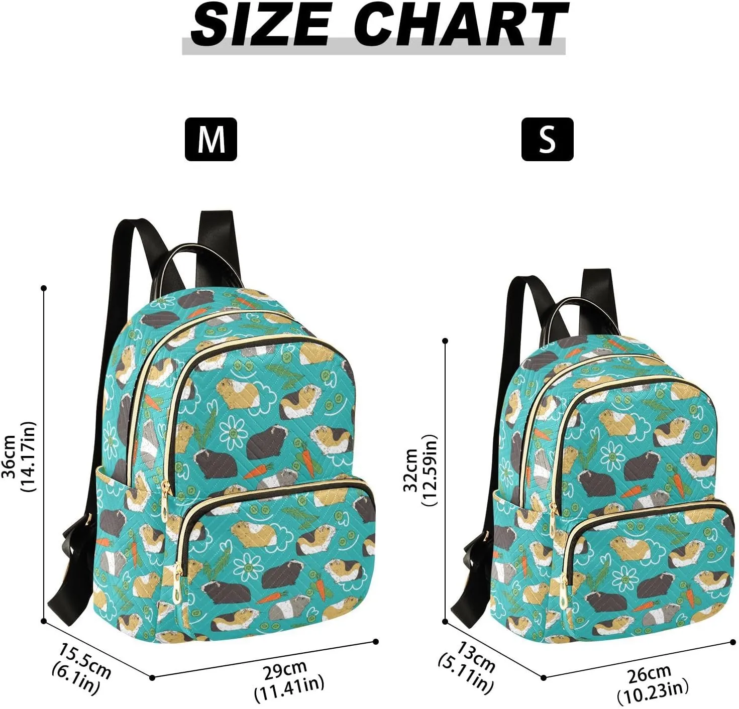 Cavia Cute Cartoon Guinea Pig Mini Backpack for Women, Travel Backpack Purse Daypack Shoulder Bag for Ladies
