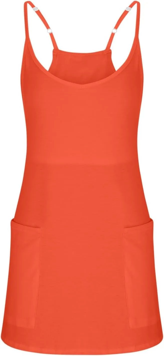 Ceboyel Short Summer Dress for Women Strappy Athletic Romper Hot Shot Mini Dress Workout Onesie Outfits With Pockes 2024