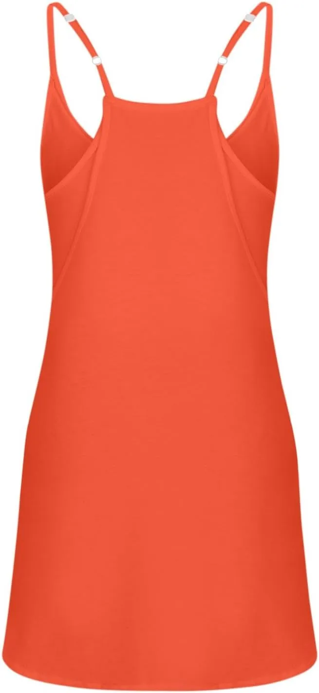 Ceboyel Short Summer Dress for Women Strappy Athletic Romper Hot Shot Mini Dress Workout Onesie Outfits With Pockes 2024