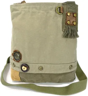 Chala Canvas Cross-body Purse Roomy Messenger (Bag Only) (Sand)