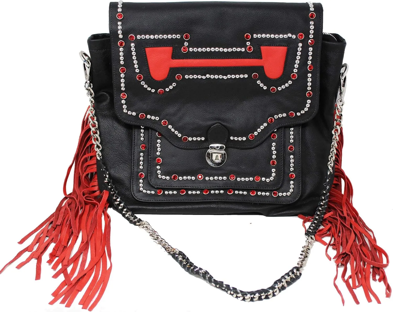 CHALLENGER Women's Western Rodeo Cowgirl Leather Shoulder Handbag Purple Rhinestone 18AA01