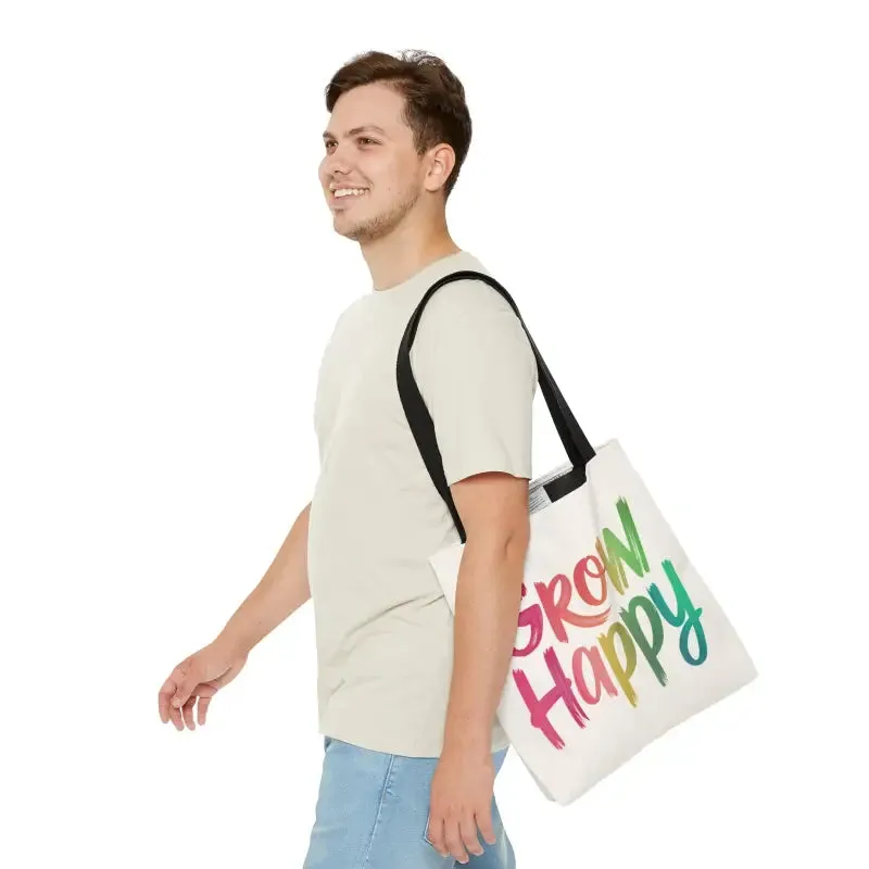 Chic Black Cotton Tote Bag for Everyday Fun