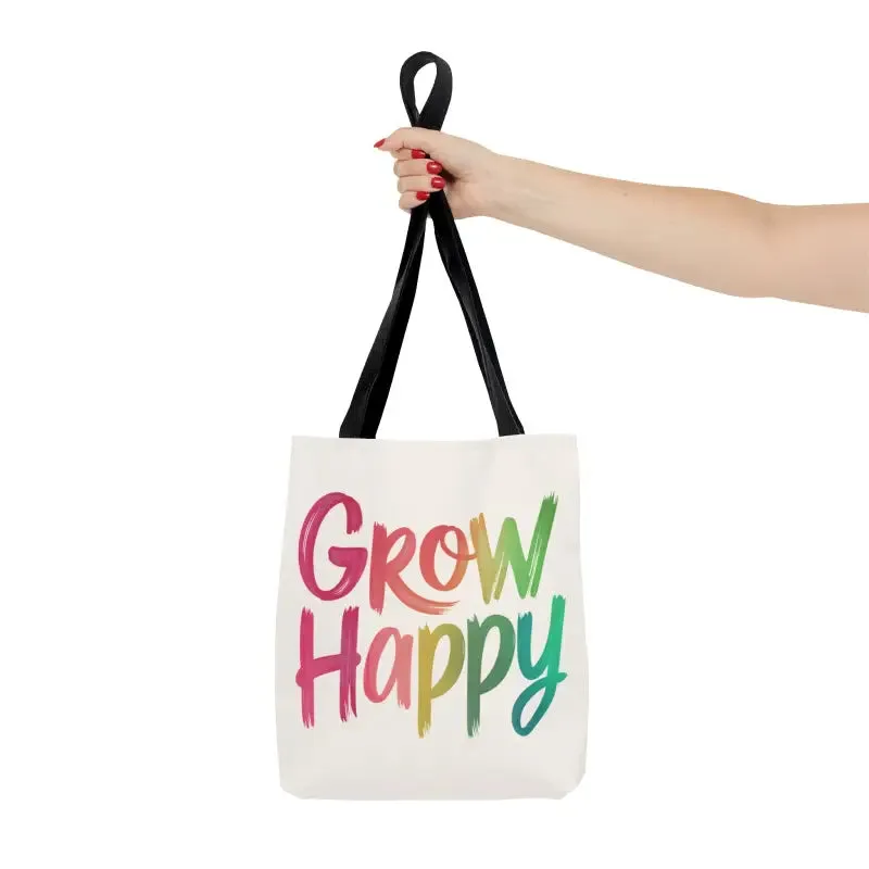 Chic Black Cotton Tote Bag for Everyday Fun