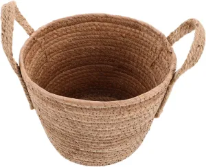 CHILDWEET Elegant Wicker Rope Basket Seagrass Decorative Planter for Home Garden Decor