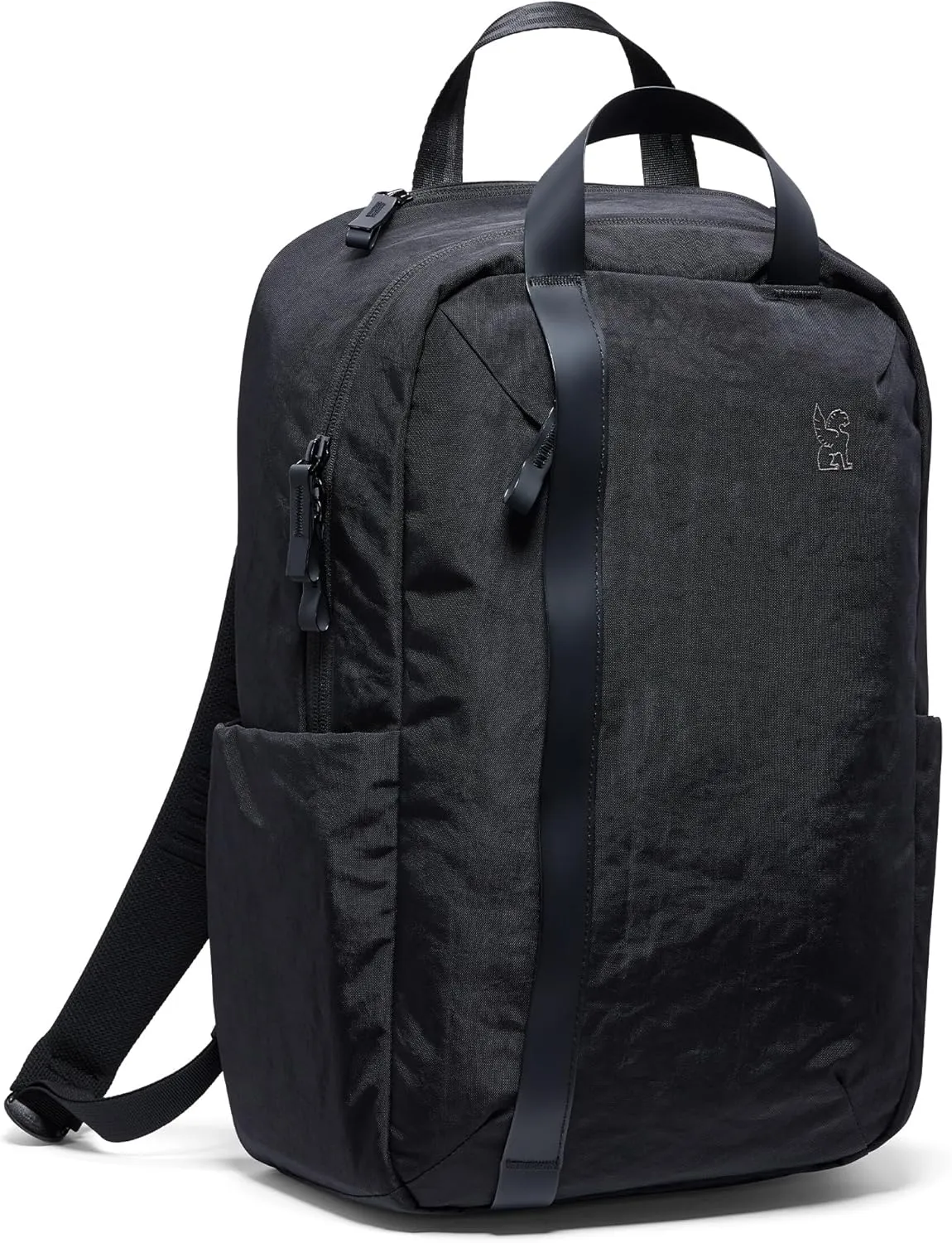 Chrome Industries Highline Backpack – Travel Bag for Men and Women with Plush Shoulder Straps, Recycled Materials, Laptop Sleeve – Black