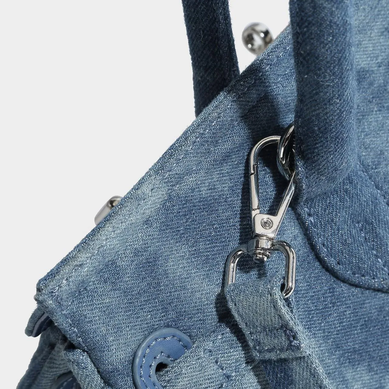 Classic Blue Denim Jeans Pants Purse Underarm Satchel Handbag For Women, New Ladies Fashion Shoulder Bags