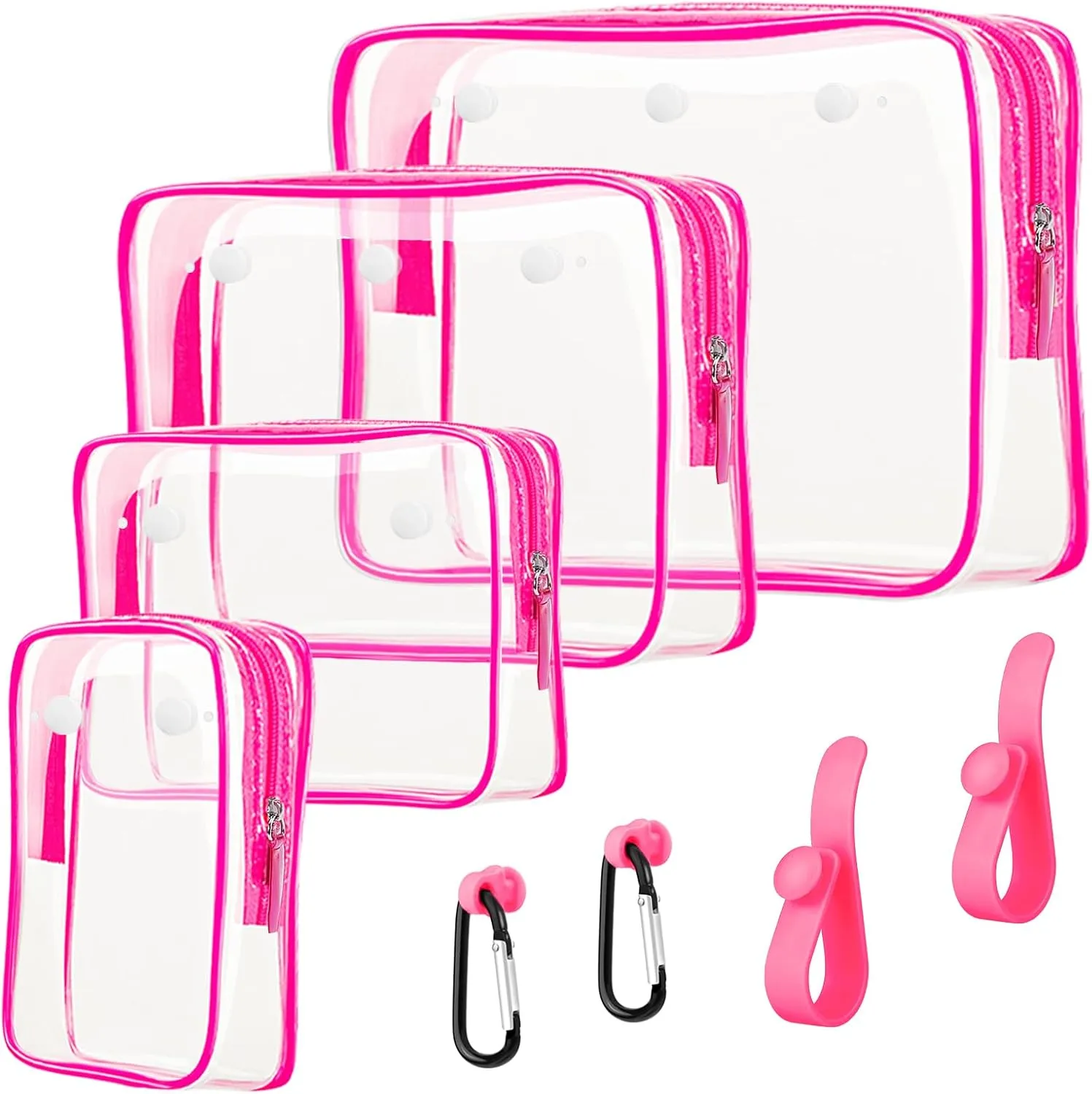 Clear Insert Bag Accessories for Beach Tote Bag, Clear Travel Storage Inner Pouch for Cosmetic, Toiletry & Makeup Brush Organizer Divider