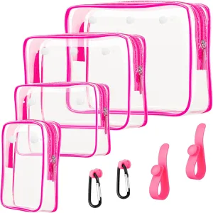 Clear Insert Bag Accessories for Beach Tote Bag, Clear Travel Storage Inner Pouch for Cosmetic, Toiletry & Makeup Brush Organizer Divider