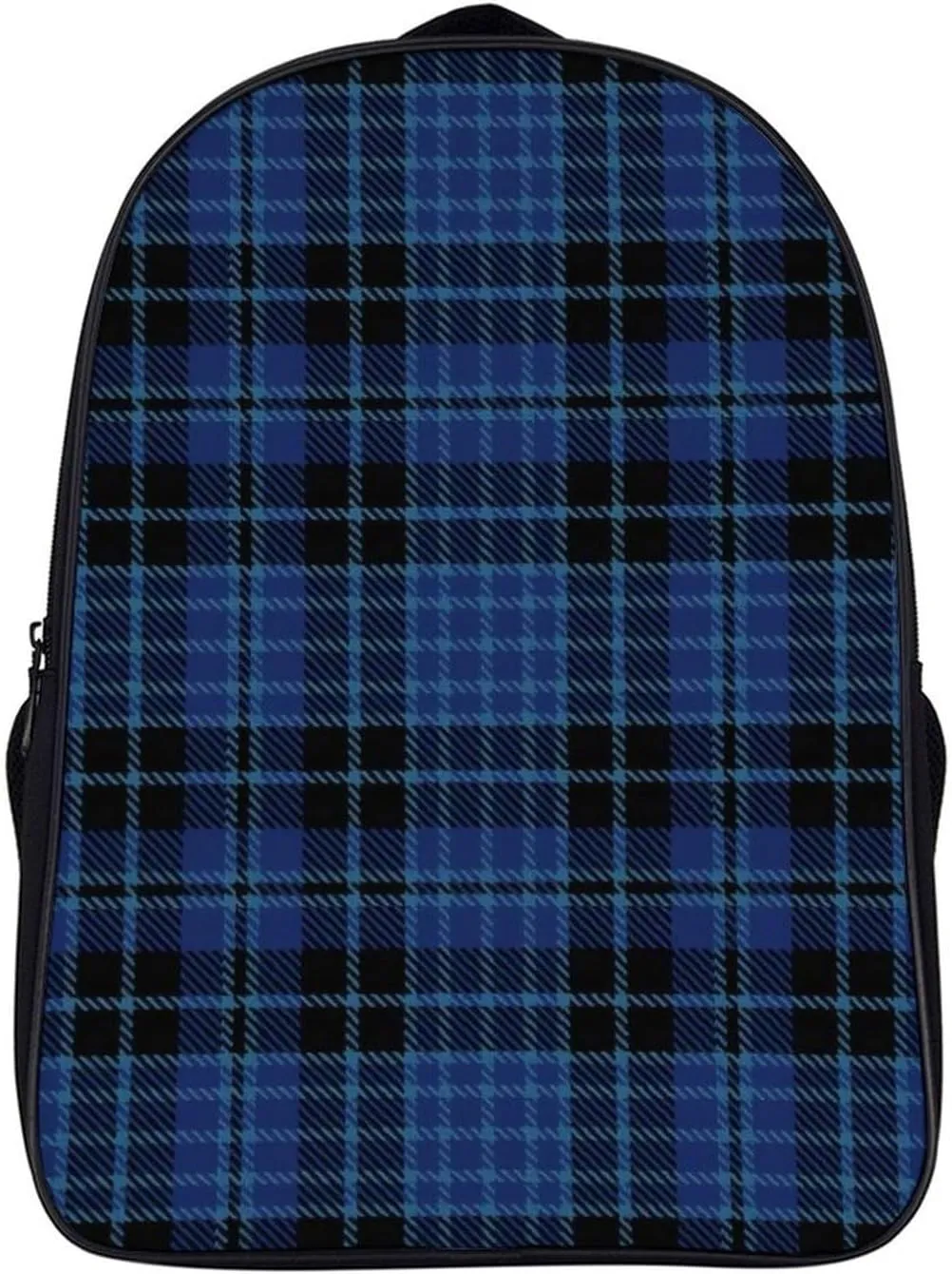 Clergy Blue Black White Double Compartment Large Capacity Backpack Unisex