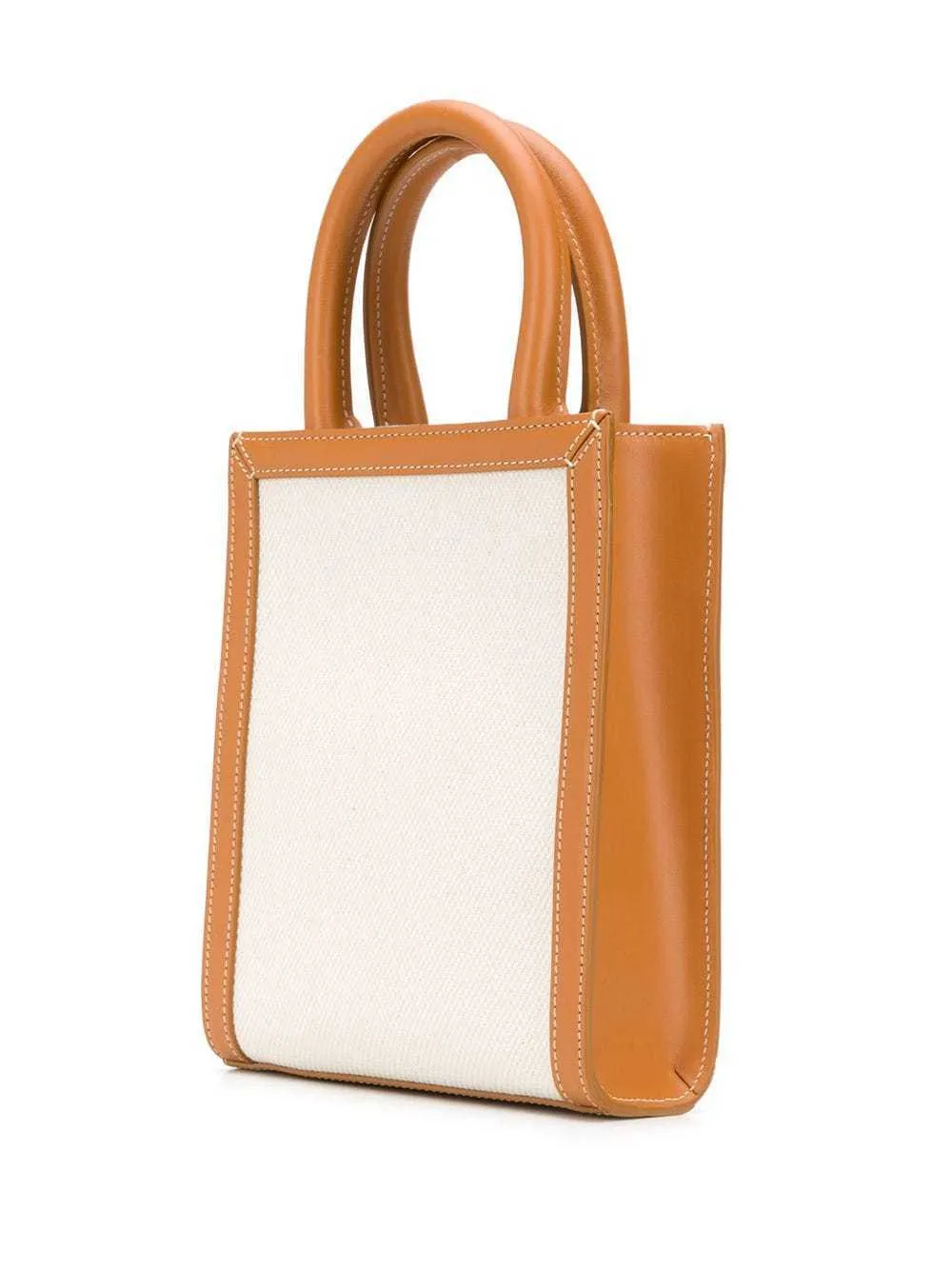 CÉLINE CANVAS CALFSKIN MINI VERTICAL CABAS