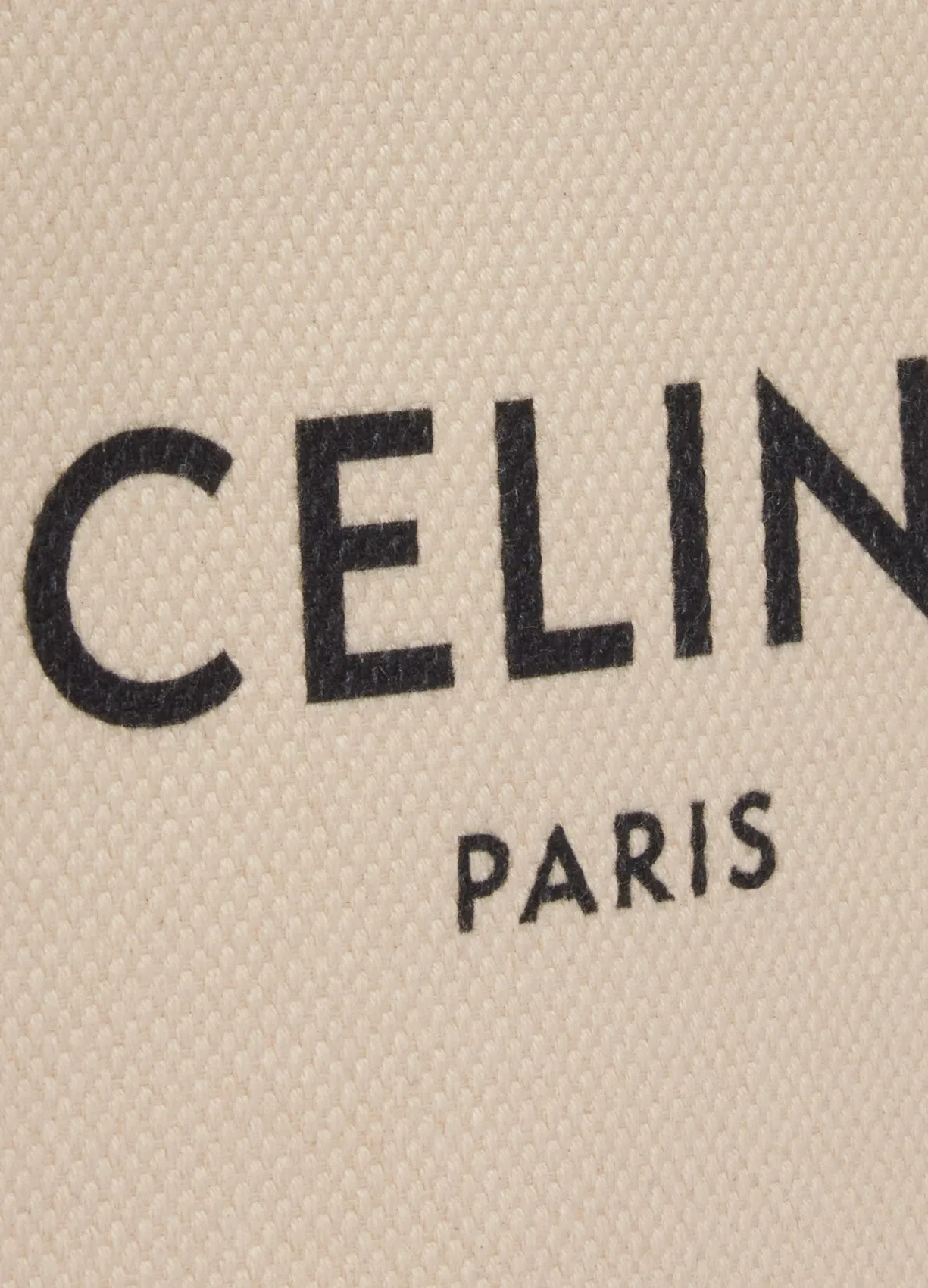CÉLINE CANVAS CALFSKIN MINI VERTICAL CABAS