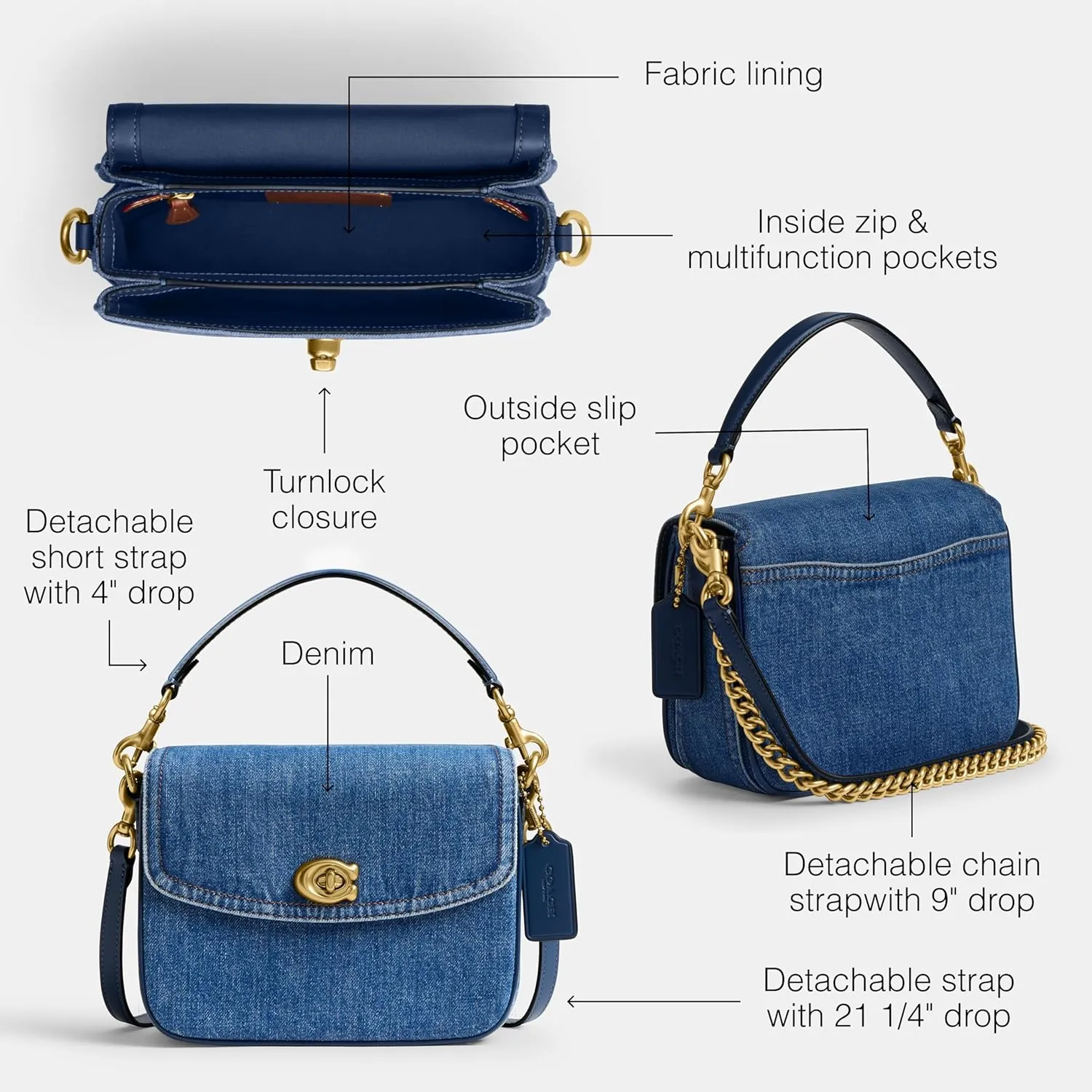 Coach Coated Canvas Signature Cassie Crossbody 19