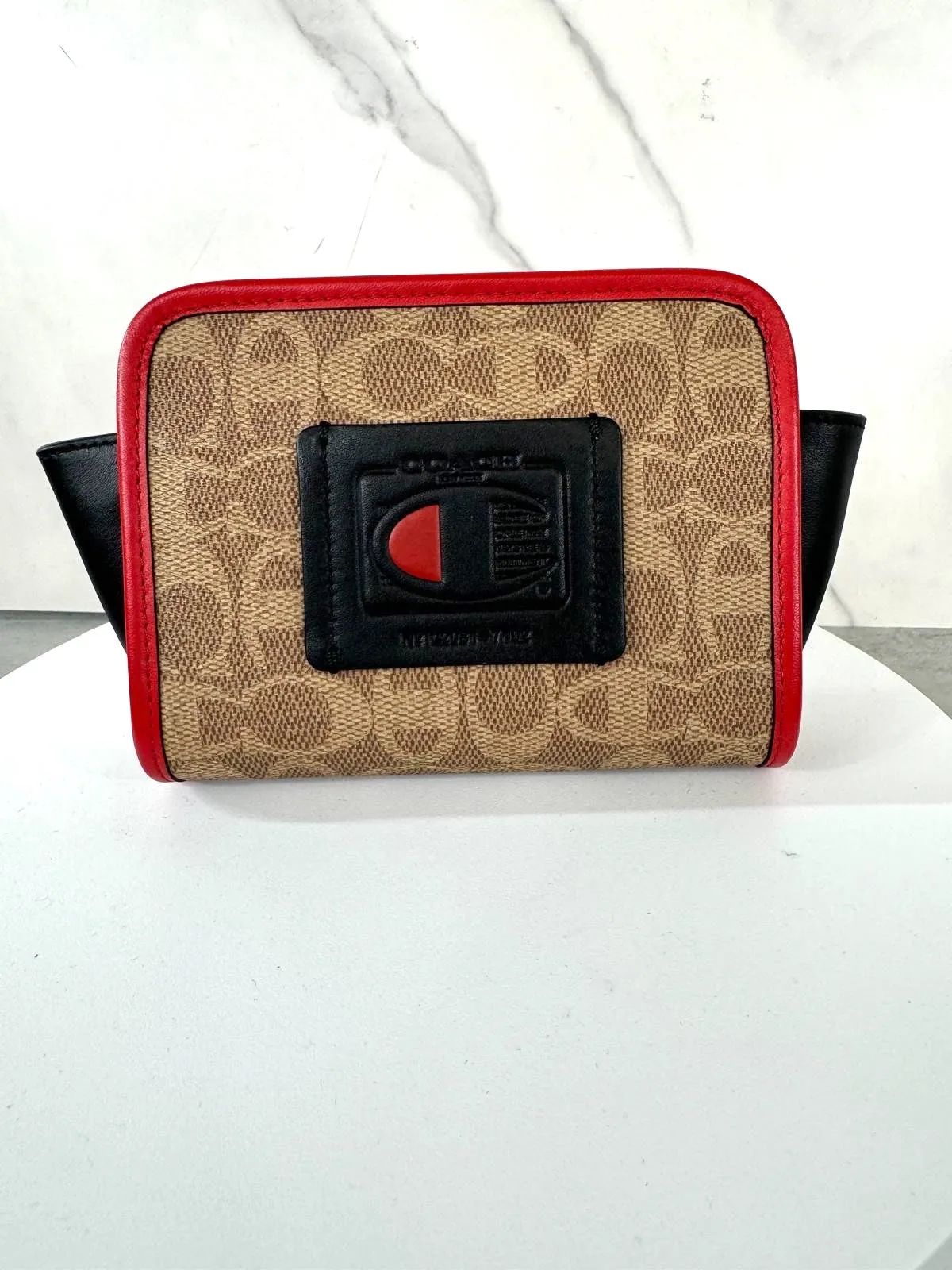 COACH X CHAMPION MONOGRAM RECTANGLE CROSSBODY POUCH