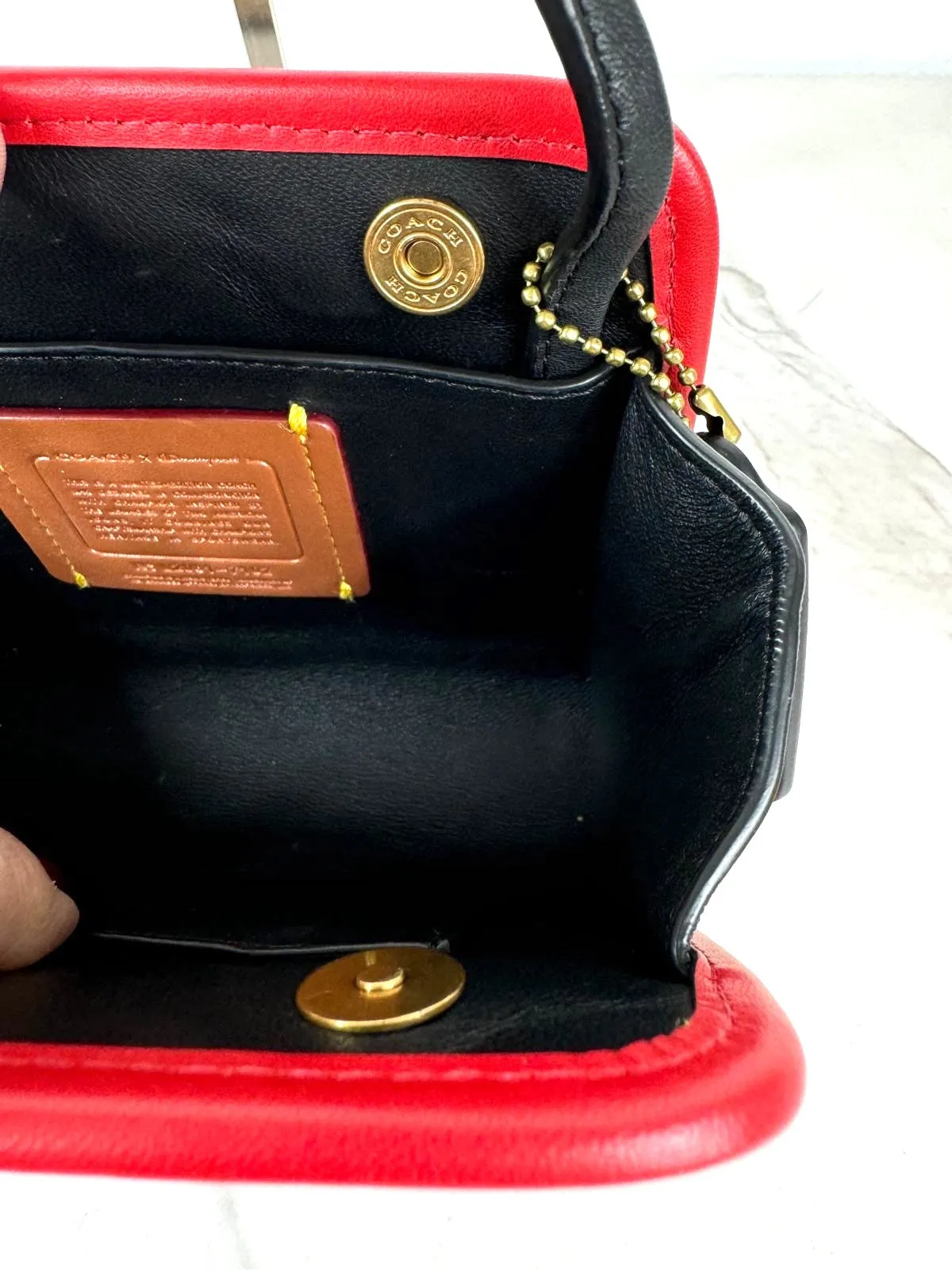 COACH X CHAMPION MONOGRAM RECTANGLE CROSSBODY POUCH