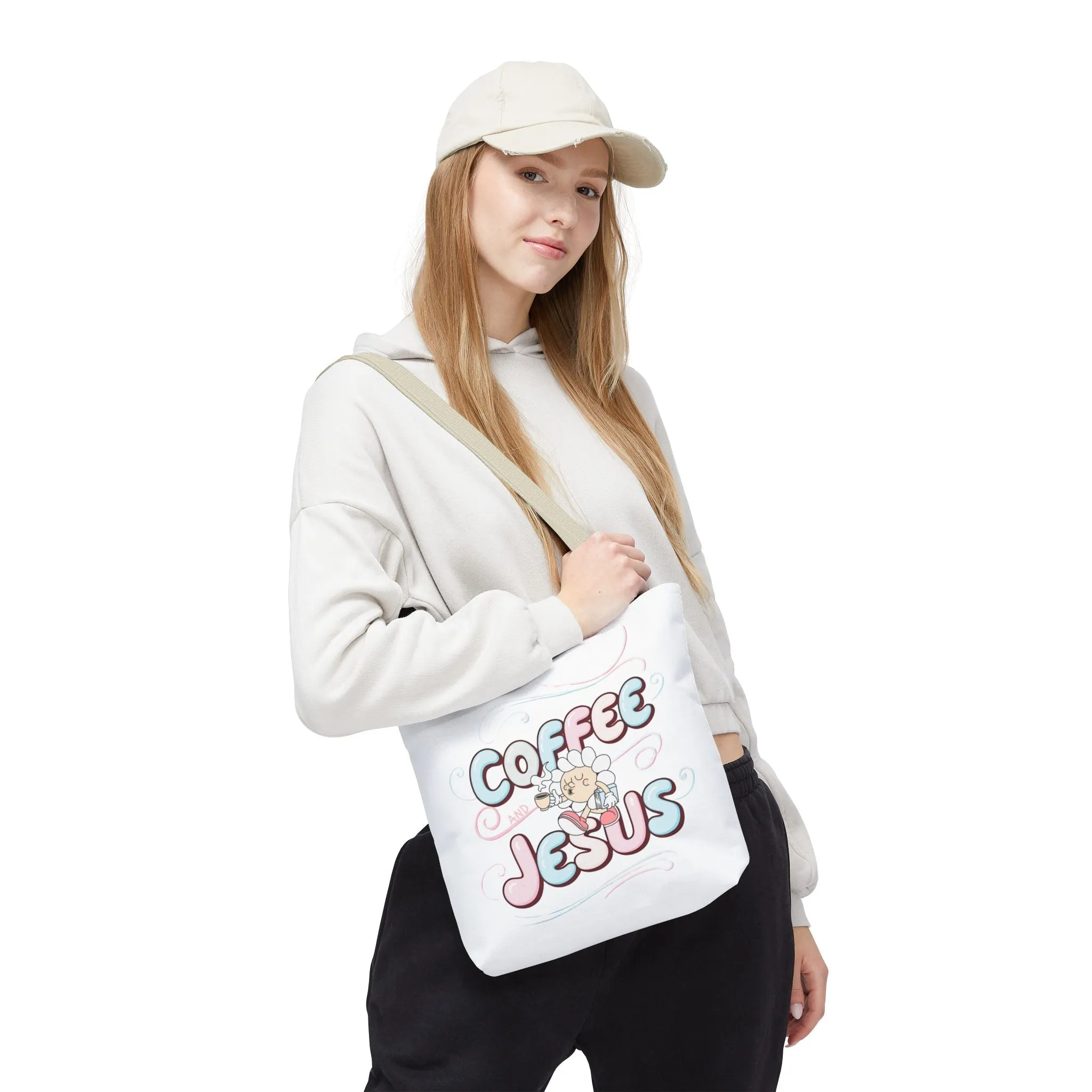 Coffee and Jesus Tote Bag – Perfect for Church, Gifts, Shopping, Everyday Use, and Faith-Based Events