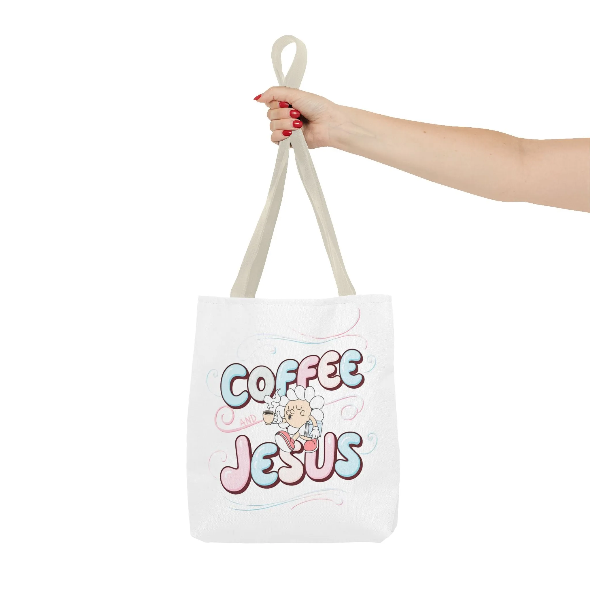 Coffee and Jesus Tote Bag – Perfect for Church, Gifts, Shopping, Everyday Use, and Faith-Based Events