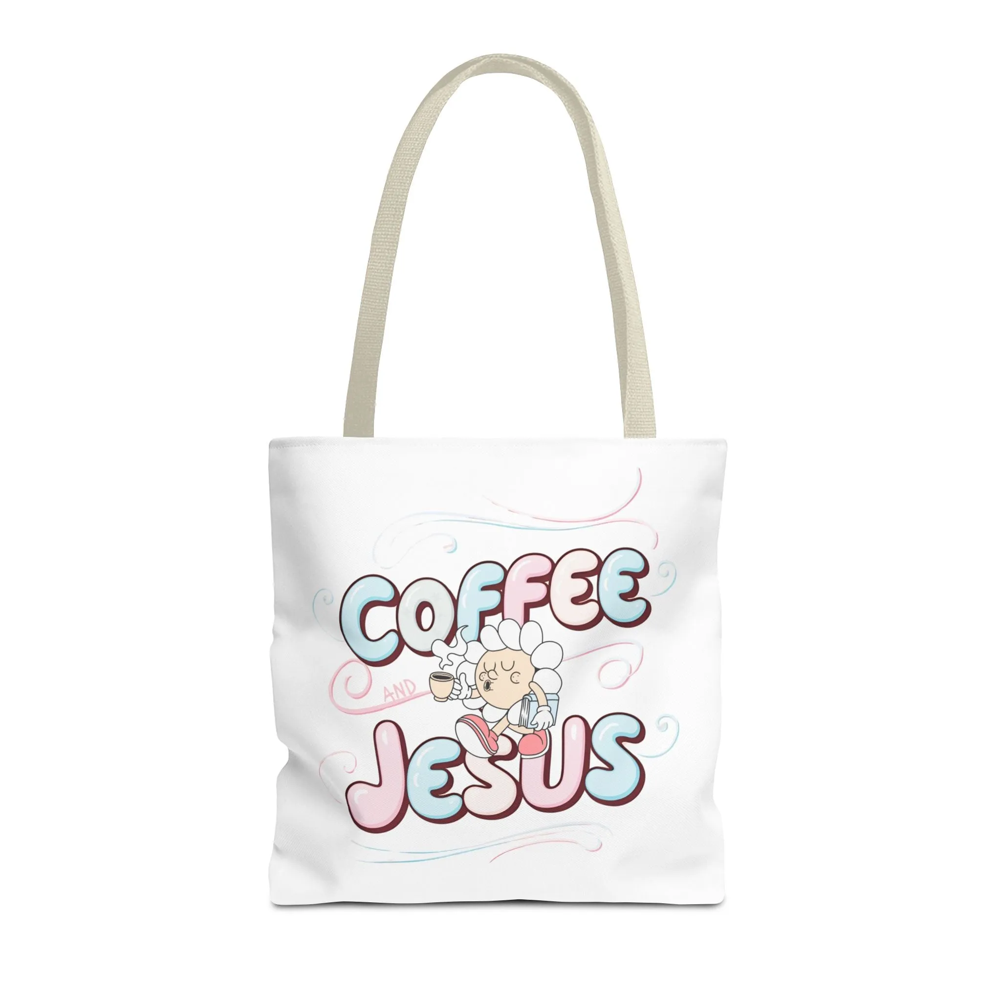 Coffee and Jesus Tote Bag – Perfect for Church, Gifts, Shopping, Everyday Use, and Faith-Based Events
