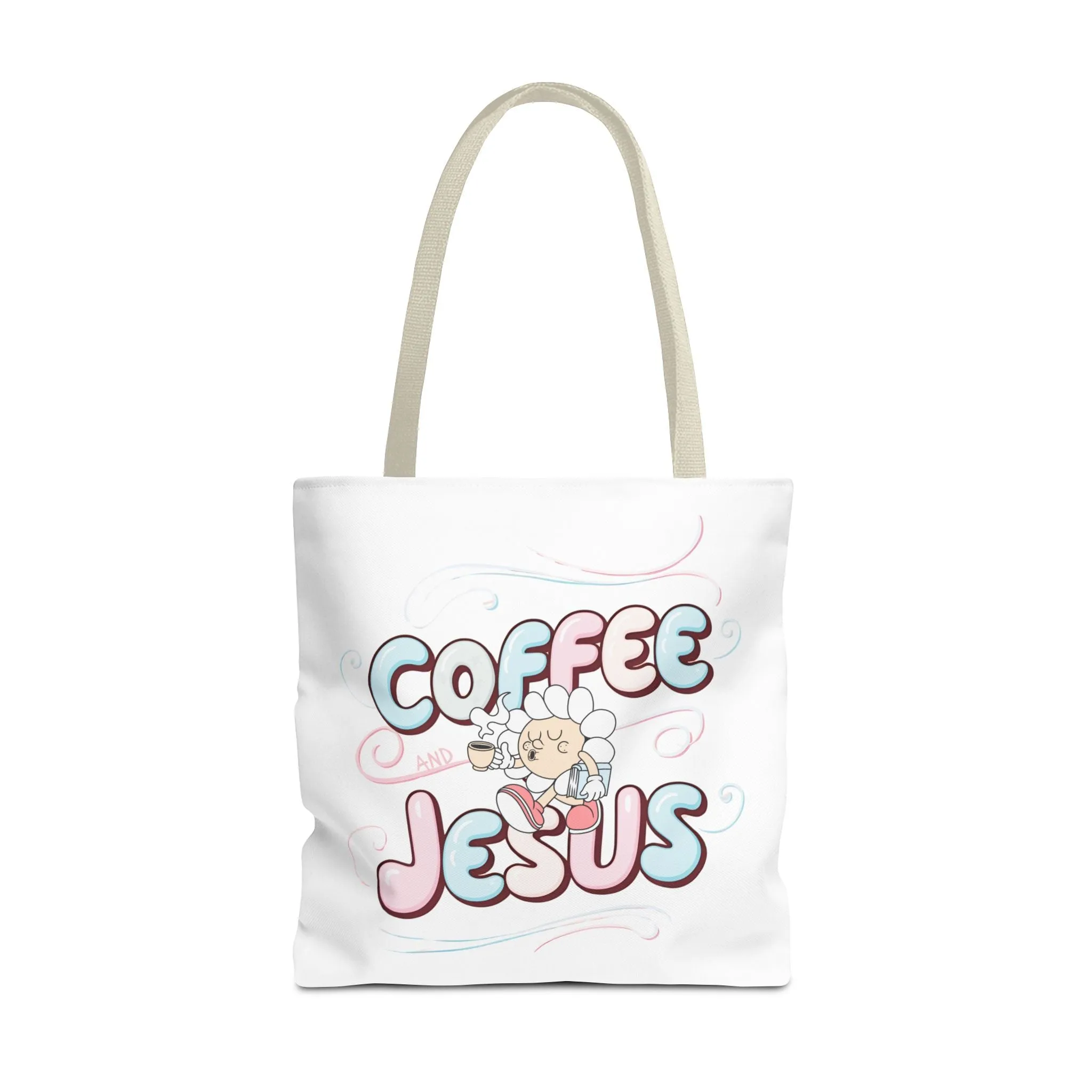 Coffee and Jesus Tote Bag – Perfect for Church, Gifts, Shopping, Everyday Use, and Faith-Based Events