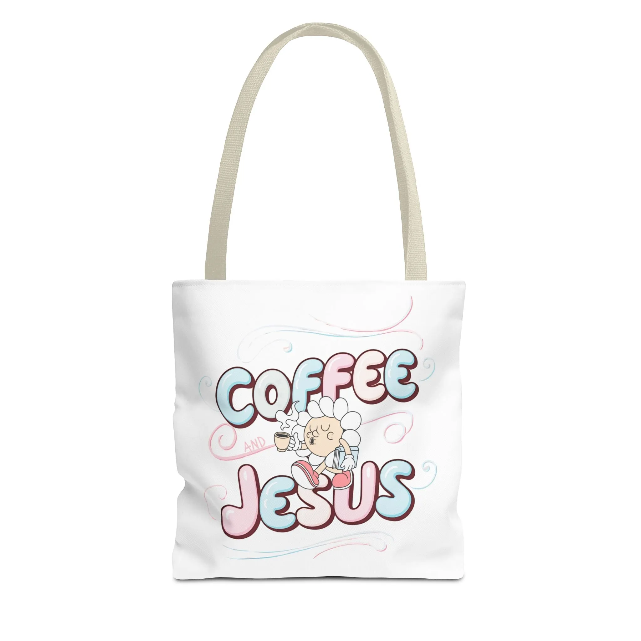 Coffee and Jesus Tote Bag – Perfect for Church, Gifts, Shopping, Everyday Use, and Faith-Based Events