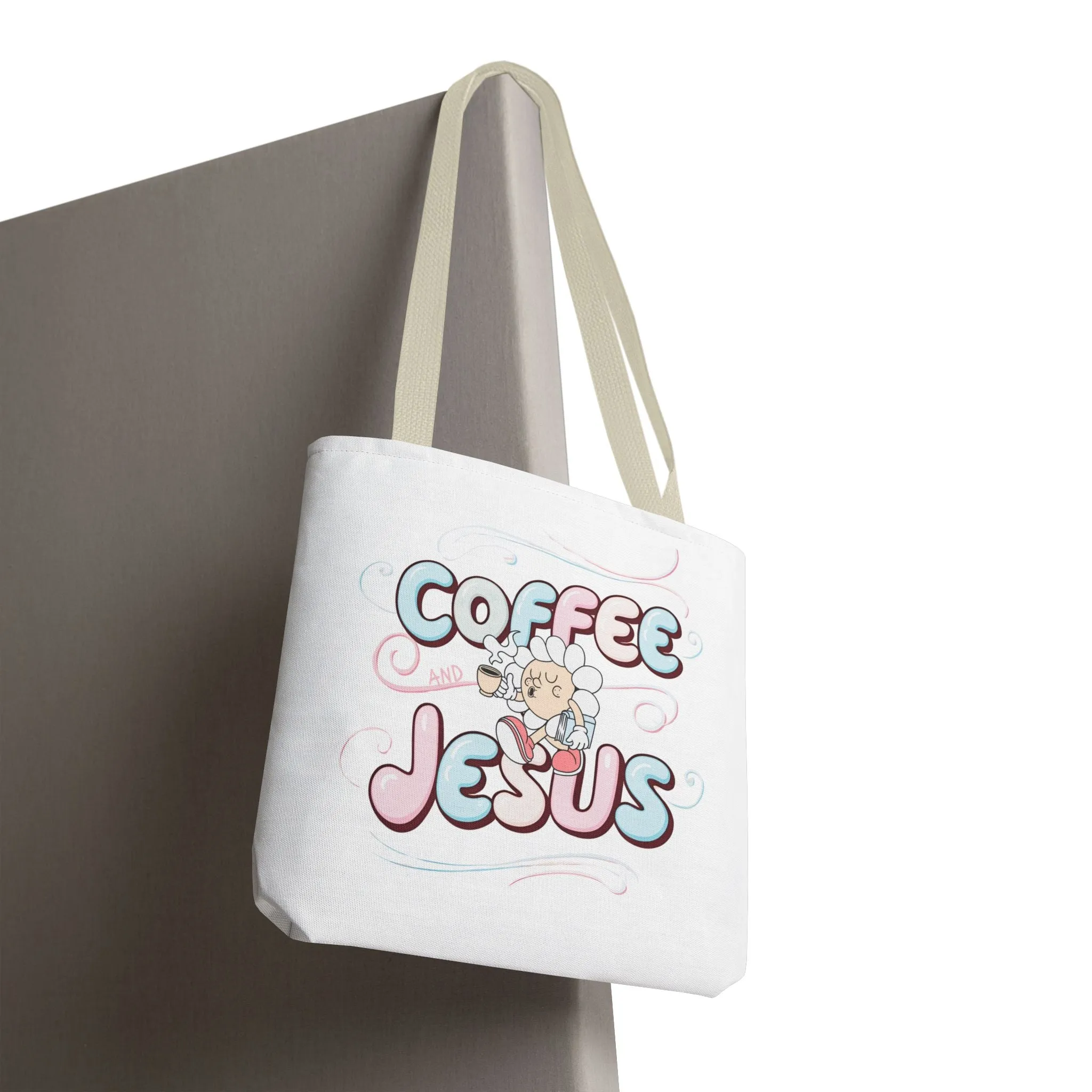 Coffee and Jesus Tote Bag – Perfect for Church, Gifts, Shopping, Everyday Use, and Faith-Based Events