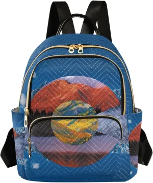 Colorado Flag Mountain Mini Backpack for Women, Travel Backpack Purse for Ladies Fashion Shoulder Bag Daypack Travel Bag