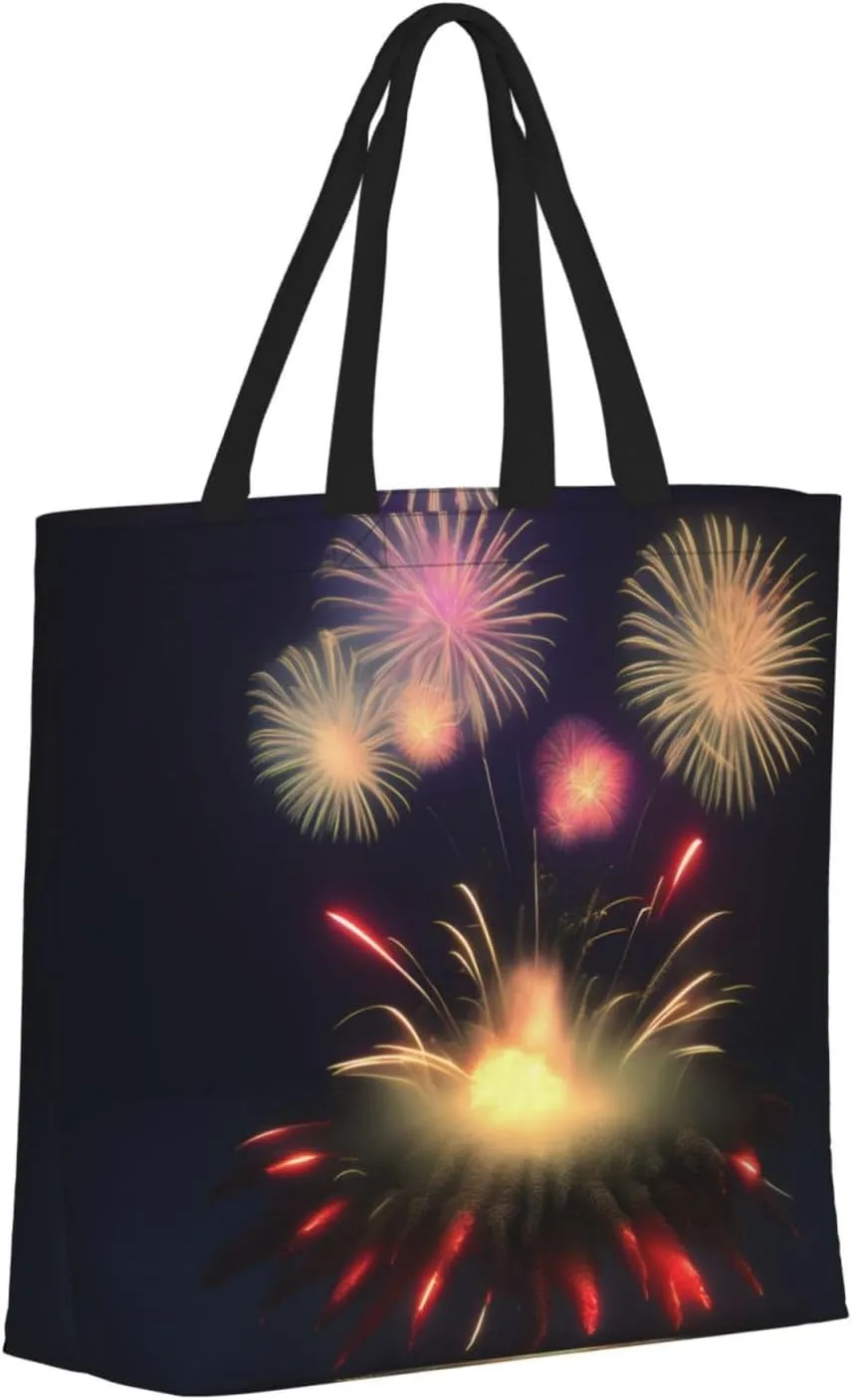 Colored Jellyfish Print Fashion Tote Bag,Travel Handbag For Women, Hobo Bags, Work Shoulder Bags Crossbody Bag