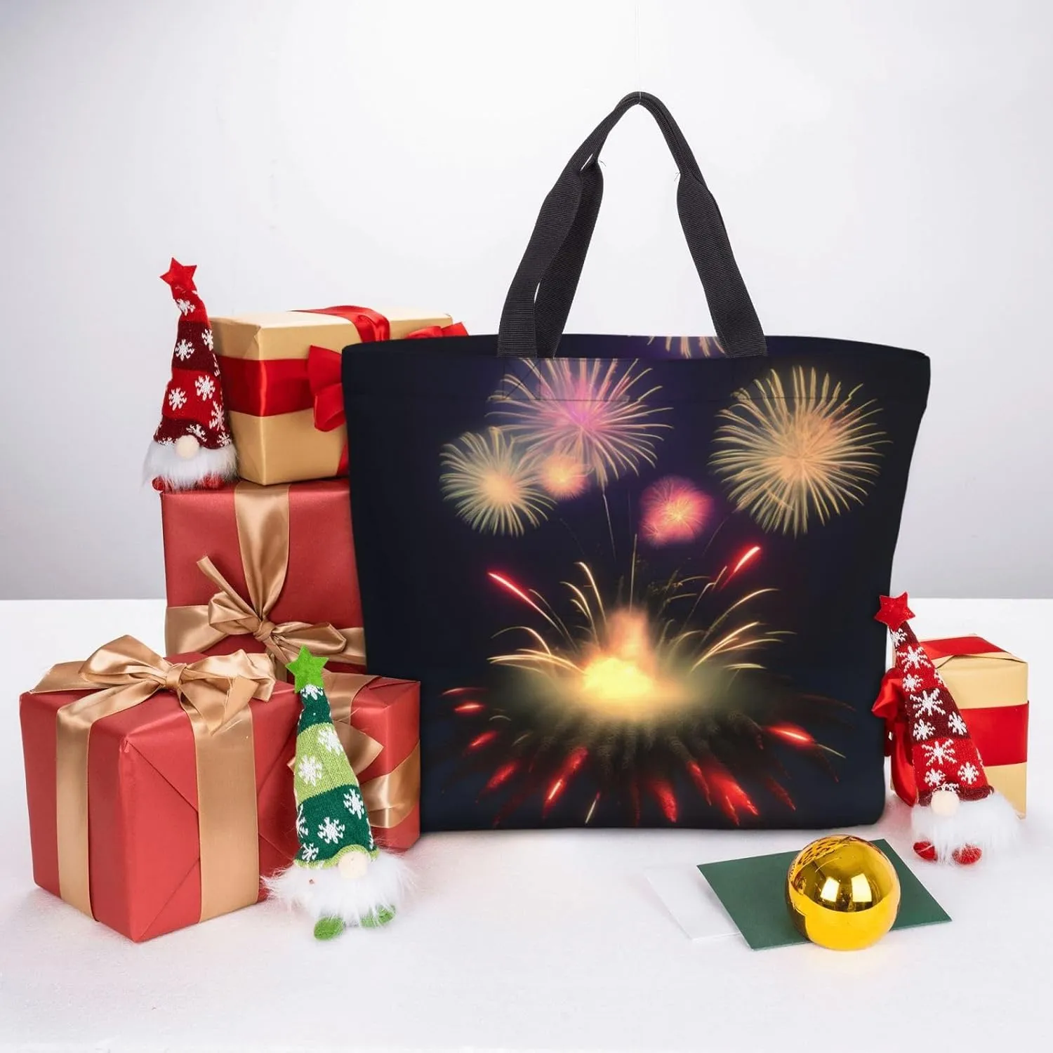 Colored Jellyfish Print Fashion Tote Bag,Travel Handbag For Women, Hobo Bags, Work Shoulder Bags Crossbody Bag