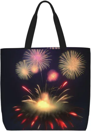 Colored Jellyfish Print Fashion Tote Bag,Travel Handbag For Women, Hobo Bags, Work Shoulder Bags Crossbody Bag