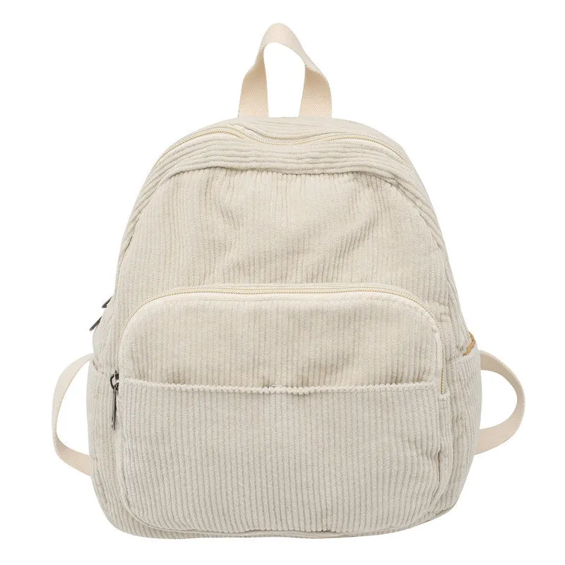Corduroy Soft Fabric Quality Excellent Customer Backpacks