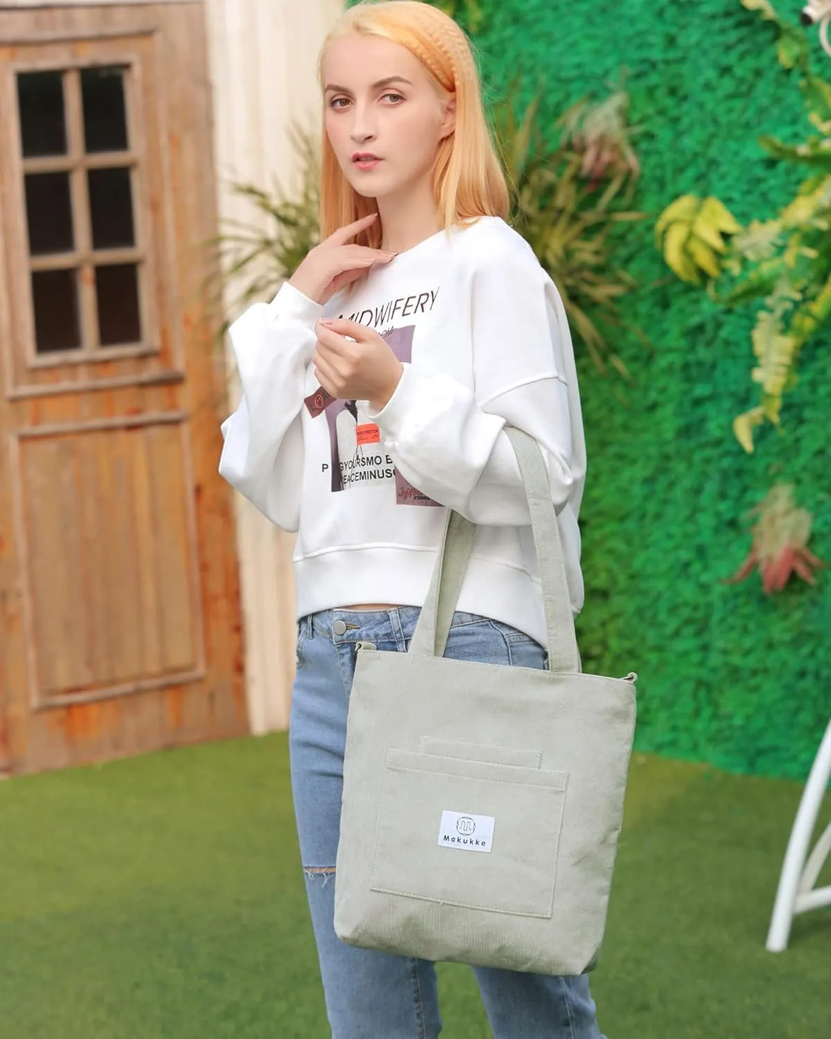 Corduroy Totes Bag Women Shoulder Hobo Handbags Crossbody Bags Big Capacity Shopping Purses