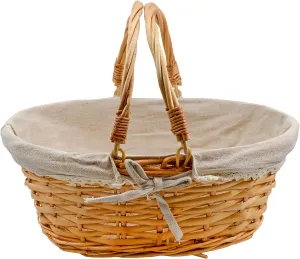 Cornucopia Brands Wicker Basket w/Handles (Natural Color), for Easter, Picnics, Gifts, Home Decor and More, 13 x 10 x 6 Inches